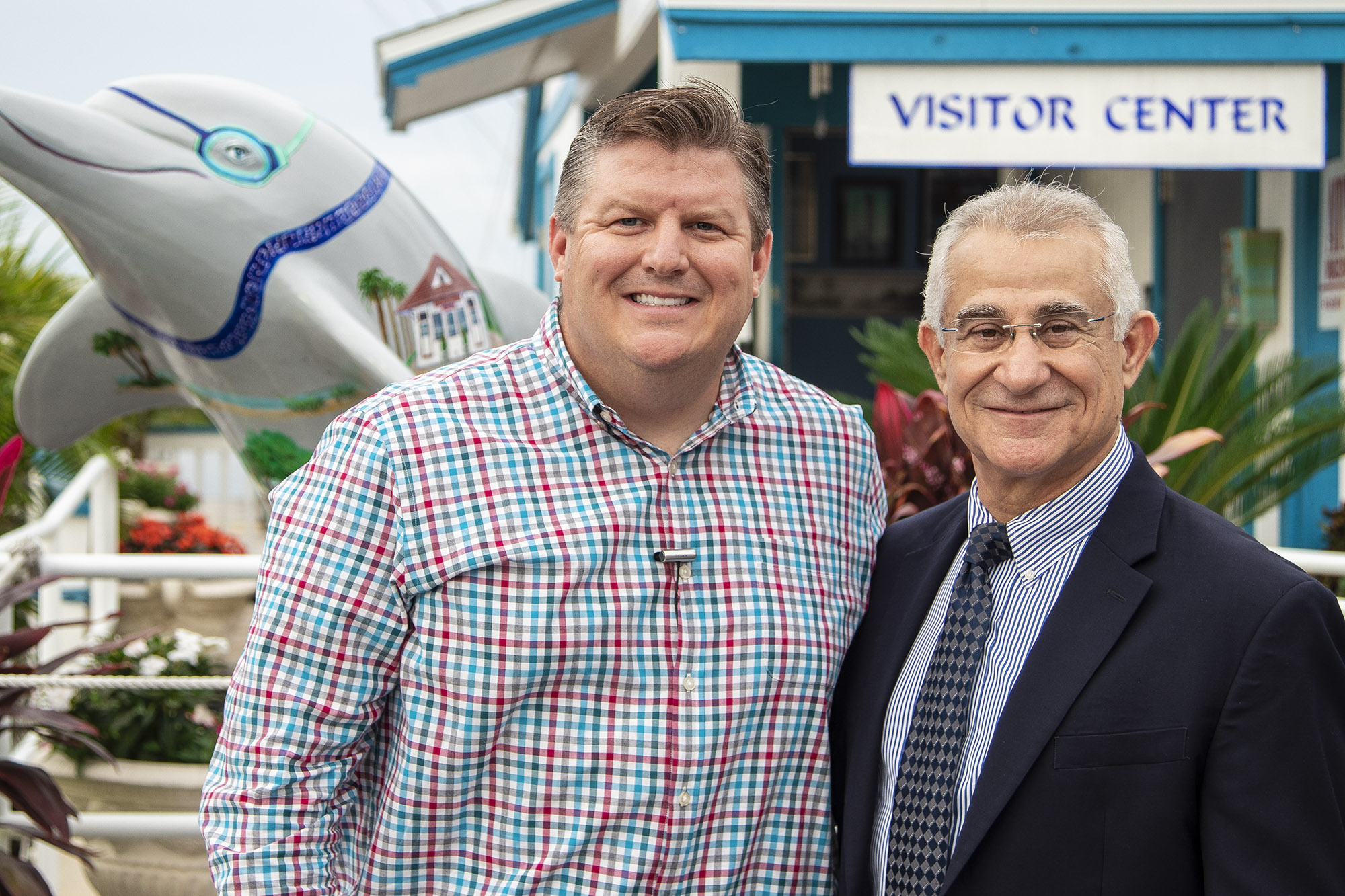 Todd Unbehagen standing with Mayor of Tarpon Springs Chris Alahouzos