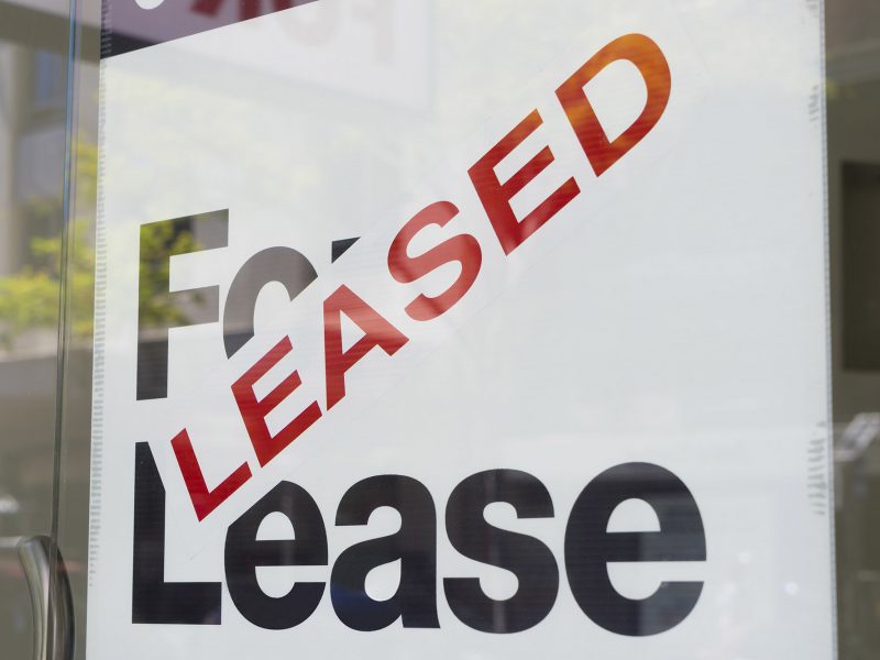 For lease and leased sign